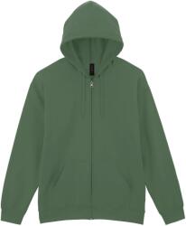 Gildan Férfi Softstyle Midweight teljes cipzáras kapucnis pulóver 4XL zöld