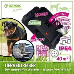 ISOTRONIC, Inh. Kay Mezger e. K. ; Germany Mобилен уред Isotronic с ултразвук против кучета и котки