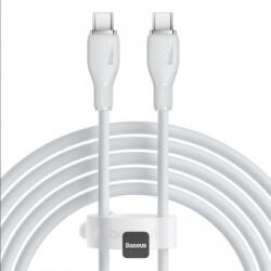 Baseus Cablu de date Baseus P10355702221-B1, USB-C male - USB-C male, 1.2m, White (P10355702221-B1)