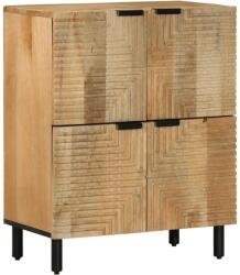 vidaXL tálalószekrény fekete 60x33x75 cm tömör mangófa (4017746)