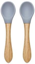Lorelli Силиконови лъжички с бамбук Lorelli - Natural, 2 броя, Grey (10230680003) - baby