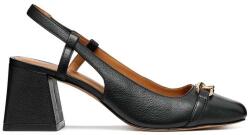 Geox bőr flip-flop D CORONILLA fekete, magassarkú, nyitott sarokkal, D45D1A 00046 C9999 - fekete Női 40