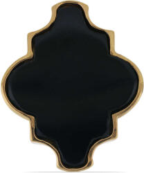  Suwari - Fekete Onyx Gyűrű - Aranyozott Ezüst - 27x23mm (Y49859/54)