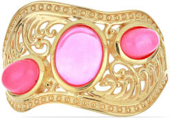  Lega Dembi Etiópiai Pink Opál Gyűrű - Arannyal Bevont Ezüst - pepita - 224 699 Ft