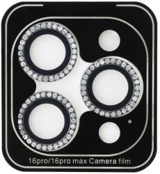 Guess Apple iPhone 16 Pro / Pro Max Guess Glitter lencsevédő (Ezüst) - GUCL163SGGS