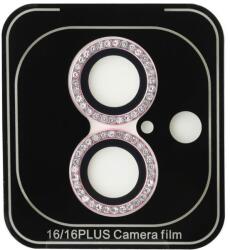 Guess Apple iPhone 16 / 16 Plus Guess Glitter lencsevédő (Rózsaszín) - GUCL162SGGP