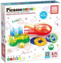 PicassoTiles Constructor suplimentar Picasso Tiles - Pentru Roley magnetic, 15 piese (PTG01) Jucarii de constructii magnetice