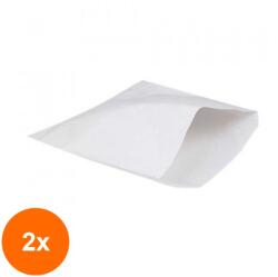 Bisbags Set 2 x 1000 Pungi din Hartie pentru Farmacie, Albe, 13 x 19 cm (SIB-2xBBG-PK1610)