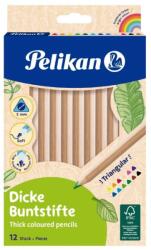 Pelikan Creioane Colorate, Triunghiulare, Groase, 12 Bucati, Pelikan (HRZ-700047)