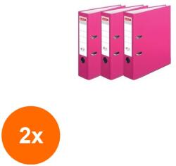 Herlitz Set 2 x Biblioraft A4 8 cm, PP Roz, Herlitz (REH-2xHRZ-9476910)