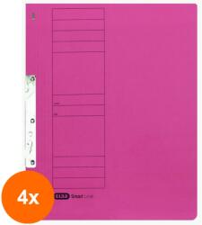 OXFORD Set 4 x Dosar Incopciat Elba Smart A4 1 / 1, Carton Manila 250 g / mp, Blue Angel, Capacitate 200 File, Rosu (REH-4xHRZ-100551889)
