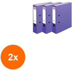 Herlitz Set 2 x Biblioraft A4 8 cm, PP Violet, Herlitz (REH-2xHRZ-9476900)