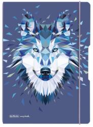 Herlitz Caiet My Book Flex A4 2 x 40 File, Velin, Motiv Wild Animals Wolf (HRZ-9493990)