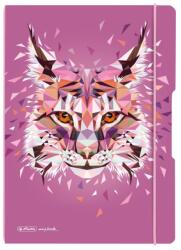 Pelikan Caiet My Book Flex A4, 2 x 40 File Dictando + Matematica, Wild Animals Lynx (HRZ-50027279)