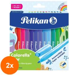 Pelikan Set 2 x Carioca Colorella Star C302, 24 Culori, Blister (REH-2xHRZ-822312)