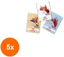 Herlitz Set 5 x Caiet A4, 60 File, Matematica, Travel (REH-5xHRZ-9487600)