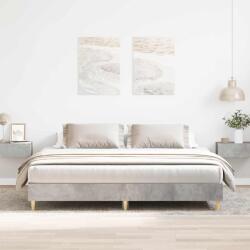 vidaXL betonszürke szerelt fa ágykeret matrac nélkül 180 x 200 cm (3329024)