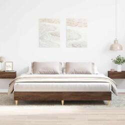 vidaXL barna tölgy színű szerelt fa ágykeret matrac nélkül 160x200 cm (3329036)