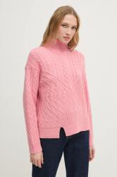Benetton gyapjú pulóver női, rózsaszín, 1444D203L - rózsaszín M