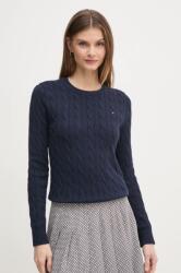 Tommy Hilfiger pamut pulóver könnyű, sötétkék, WW0WW45207 - sötétkék XS
