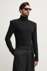 MM6 Maison Margiela pamut hosszúujjú fekete, sima, SH2NH0002. S23588 - fekete S