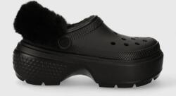 Crocs papucs Stomp Lined Clog fekete, női, platformos, 208546 - fekete Női 38/39