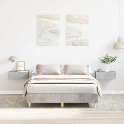 vidaXL betonszürke szerelt fa ágykeret matrac nélkül 135 x 190 cm (861069) - vidaxl