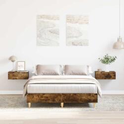 vidaXL füstös tölgy színű szerelt fa ágykeret matrac nélkül 135x190 cm (861070)