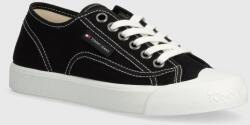 Tommy Hilfiger sportcipő TJW FOXING SNEAKER CANVAS fekete, női, EN0EN02588 - fekete Női 37