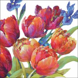Ambiente Tulips of joy papírszalvéta 33x33cm, 20db-os