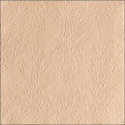 Ambiente Elegance beige dombornyomott papírszalvéta 33x33cm, 15db-os - szep-otthon