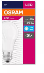 OSRAM LED izzó, E27, gömb, A60, 8, 5W, 806lm, 4000K (HF), OSRAM "Value (OLEDE2703) - onlinepapirbolt