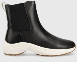 Lauren Ralph Lauren bőr bokacsizma Wp Burnished Rylee fekete, női, platformos, 802875307001 - fekete Női 36