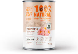 Fresh Farm Dog Fresh Farm Goulash with chicken, pumpkin and apple 400 gr, hrana umeda (conserva) pentru caini adulti cu gust irezistibil de pui