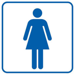 TDC Piktogram női WC, 105 x 105 mm, TDC