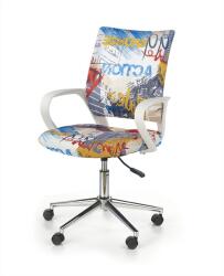 Bogdan Furniture Europe Детски стол Мебели Богдан модел BM Free, Хромирана кръстачка, Подлакътници, Регулируема височина, Многоцветен