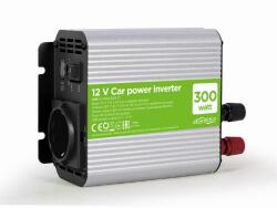 GEMBIRD INVERTER GEMBIRD cu sinusoida simulata, Inverter auto, 300W, Schuko x 1, USB 5V / 2.1A, baterie 10-16V, "EG-PWC300-01", (timbru verde 4 lei) (EG-PWC300-01) - shoptei