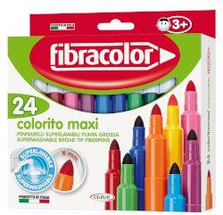 Fibracolor Флумастери Colorito Maxi 6мм 24 цвята