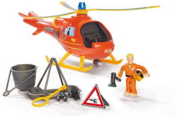 Simba Toys Fireman Sam Helicopter Wallaby, Toy Vehicle (Orange/Yellow, Includes Figure) (109252510)