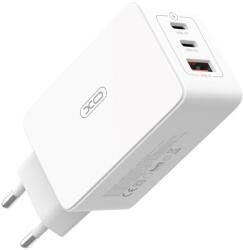 XO fali töltő CE13 PD QC 3.0 65W 1x USB 2x USB-C fehér