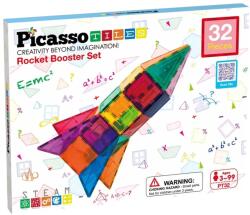 PicassoTiles Constructor magnetic Picasso Tiles - Rachetă, 32 piese (PT32)