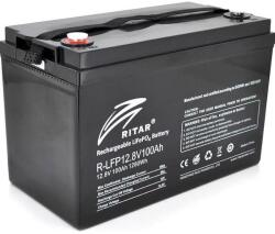 Ritar Литиево йонни батерии LFP12.8V100AH 12V / 100Ah -330/ 172 /214 mm F12/M8 RITAR (RITAR-LFP-12.8V-100AH) - zettabytex