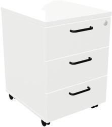 NOWYSTYL Konténer NOWYSTYL Easy Space mobil irodai 430x480x600 mm 3 fiókos zárható fehér fekete foganytúval WNICM305P-CZBIBIBI00 (WNICM305P-CZBIBIBI00)