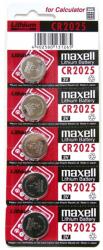 Maxell CR2025x5 csomag (tépheto bliszter) 3V-os lítium gombelem