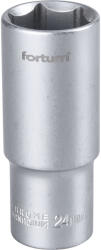 Fortum dugófej, hosszított, 1/2", 24mm, 61CrV5, mattkróm, 77mm hosszú FORTUM