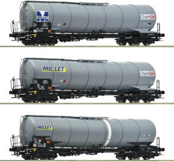 Roco 6600091 Tartálykocsi készlet, Zacns, MILLET VI (9005033066581)