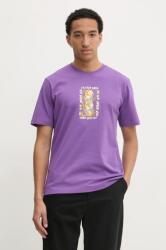 adidas Originals pamut póló Q12 TS STREET W lila, férfi, nyomott mintás, JP4498 - lila XL