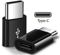 Adapter, USB Type-C - microUSB átalakító, Forever, fekete