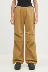 Alpha Industries nadrág Cargo Jogger Pant női, bézs, magas derekú széles, 148024 - bézs S