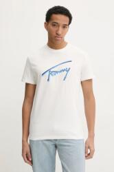 Tommy Jeans t-shirt bézs, férfi, nyomott mintás, DM0DM21109 - bézs L